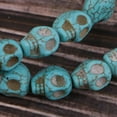 thumbnail image 3 of TURQUOISE GEMSTONE SKULL HEAD LOOSE SPACER BEADS DIY NECKLACE BRACELET CRAFT, 3 of 6