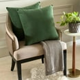 thumbnail image 3 of Dark Green Decorative Throw Pillow Covers 20"x20" | Pack of 2 Modern Plain Velvet Cushion Cover | Solid Color Pillowcases for Couch, Sofa Bedroom & Living Room, Modern Home Décor - Dark Green Velvet, 3 of 6