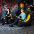 thumbnail image 3 of Jaxx Pixel Gamer Chair - Game Room / Home Theater Bean Bag Chair, Yellow, 3 of 7