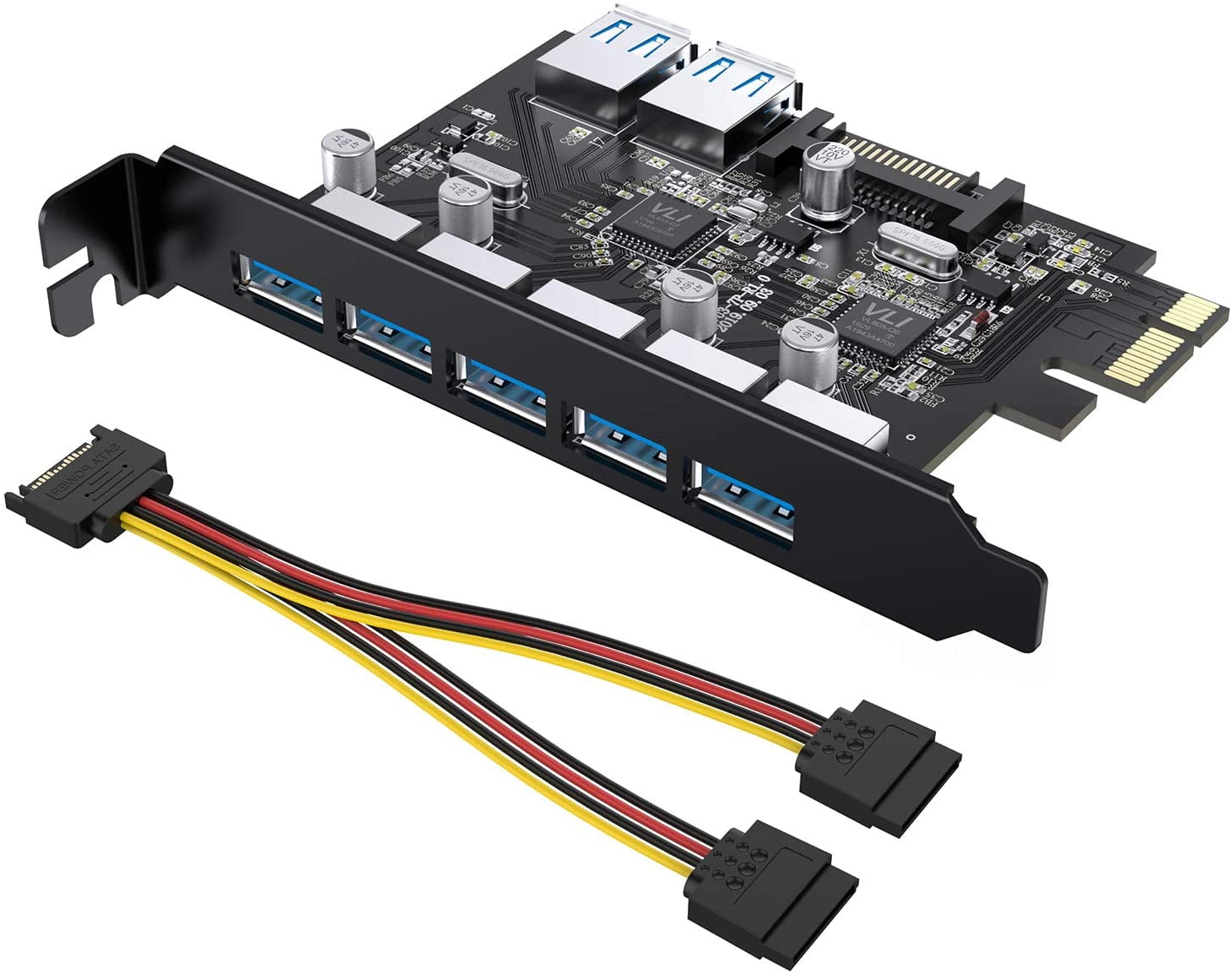 Clearance Tiergrade Superspeed 7 Ports Pci E To Usb 3 0 Expansion Card With 15 Pin Sata Power Connector Pci Express Pcie Expansion Card Usb Card For Desktop Pc Support Windows 10 8 1 8 7 Xp Walmart Com Clearance Tiergrade Superspeed 7 Ports Pci E To Usb 3 0 Expansion Card With 15 Pin Sata Power Connector Pci Express Pcie Expansion Card Usb Card For Desktop Pc Support Windows 10 8 1 8 7 Xp Walmart Com