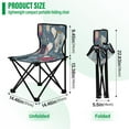 thumbnail image 3 of 600D Oxford Camping Chair Portable Foldable Chair Supports 220 lbs for Picnic, Fishing, Backpacking Polar Bear Pattern, 3 of 8