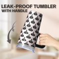 thumbnail image 5 of 20oz elephant Themed Tumbler with Handle Essential Travel Cup elephant Lover Gift Ideal Halloween New Year Present for Women Men elephant Fans, 5 of 6