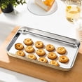 thumbnail image 4 of Baking Sheet, Yayun Stainless Steel Baking Tray Cookie Sheet Oven Pan Rectangle Size 16 x 12 x 1 inch, Thick & Sturdy,No Rust, Dishwasher Safe,1 Pcs, 4 of 6