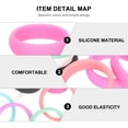 thumbnail image 3 of TABLZONE 7Pcs Unique Silicone Rings Assorted Color Breathable Flexible Rings for Gym, 3 of 7