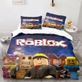 thumbnail image 3 of Roblox-Juego de cama con funda de poliéster, textil para el hogar con estampado colorido, regalos para niños, sábanas para dormitorio de estudiantes, funda de edredón, 3 of 4
