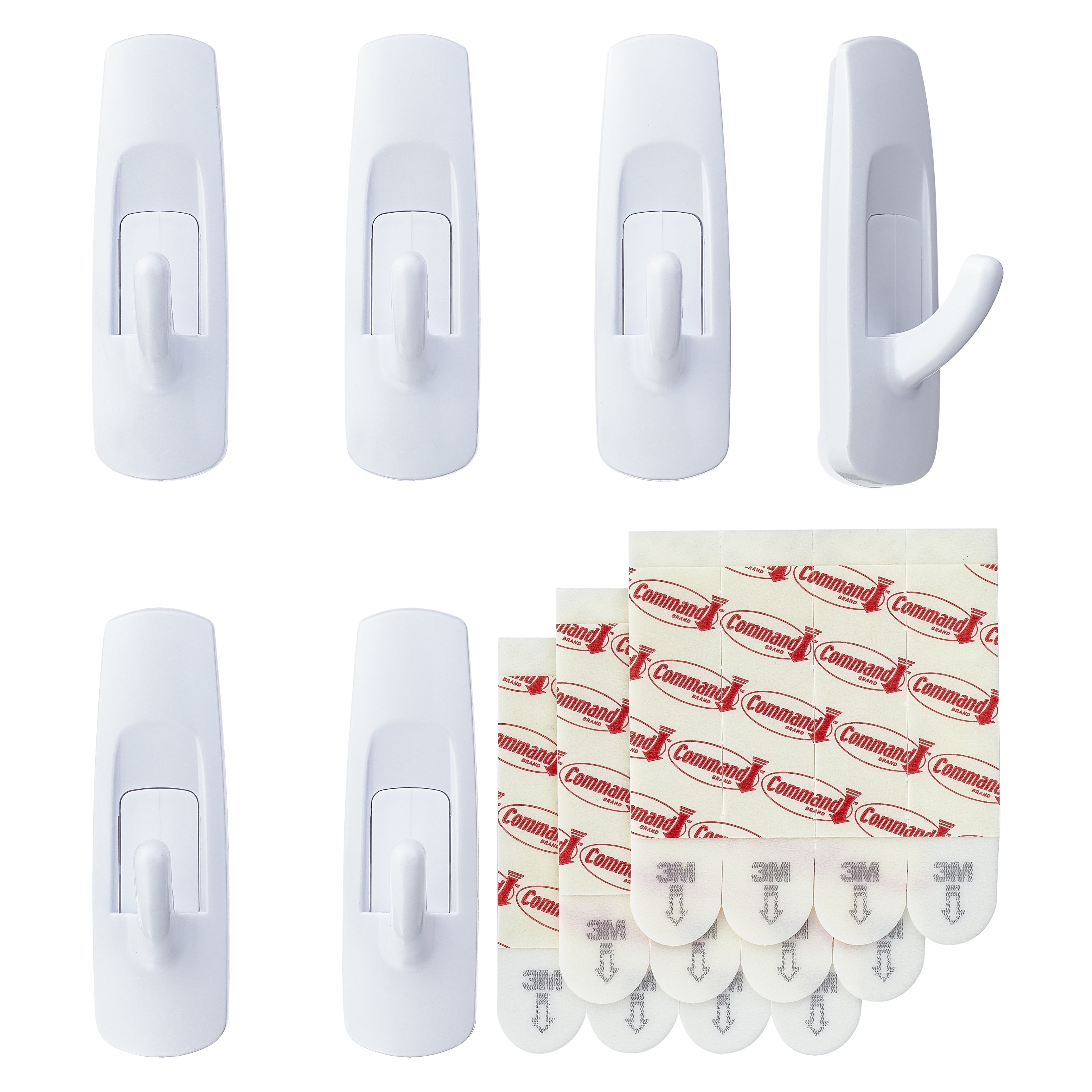 Command Medium White Utility Hooks, 8 Packs: 6 ct. (48 total)