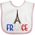 thumbnail image 3 of Inktastic France Eiffel Tower Flag in Text Boys or Girls Baby Bib, 3 of 4