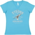 thumbnail image 3 of Inktastic Be Strong and Courageous Women's V-Neck T-Shirt, 3 of 5