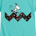 thumbnail image 3 of Peanuts - Snoopy Skating Pattern - Toddler And Youth Girls Short Sleeve Graphic T-Shirt, 3 of 6