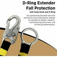 thumbnail image 2 of Heavy-Duty 18 inch D-Ring Extender Fall Protection with Snap Hook and O-Ring OSHA/ANSI Compliant PPE$$Tools & Hardware Other, 2 of 7
