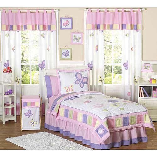 Sweet Jojo Designs Butterfly 4Piece Twin Bedding Set in Pink/Purple