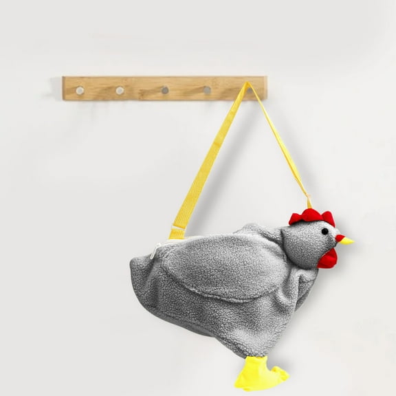 Vacemry Plush Chicken Bag, Cute Plush Chicken Shaped Shoulder Bag, Large Capacity Tote Bag for Women, Fashionable Crossbody Bag for Daily Use