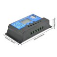 thumbnail image 5 of Controlador de carga solar 30A, controlador de cargador de panel solar 12V/24V, pantalla LCD ajustable multifunción con temporizador de puerto USB dual, 5 of 5