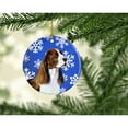thumbnail image 2 of Carolines Treasures SS4651-CO1 Springer Spaniel Winter Snowflakes Holiday Christmas Ceramic Ornament, Multicolor, 2 of 3