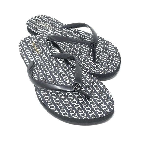 Tory Burch 144177 Women's Chelsea Flip Flop Sandals (Black Gemini Link, US Footwear Size System, Adult, Women, Numeric, Medium, 7)