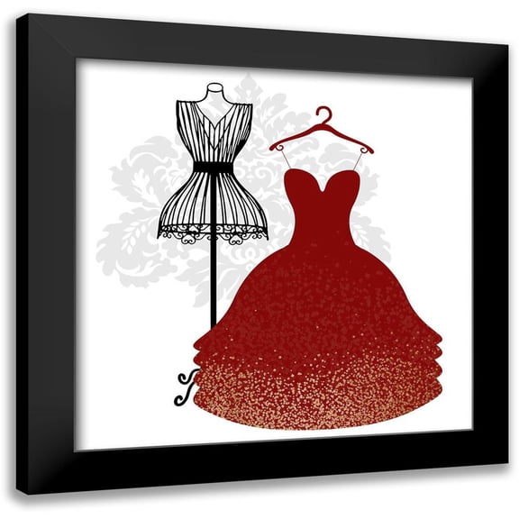 Kimberly, Allen 12x12 Black Modern Framed Museum Art Print Titled - Paris Couture 3