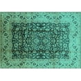 thumbnail image 1 of Ahgly Company Indoor Rectangle Oriental Turquoise Blue Industrial Area Rugs, 4' x 6', 1 of 4