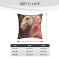 thumbnail image 2 of KLL Haired White Horse Decorative Throw Pillow Covers Velvet Soft for Couch Sofa Bedroom Living Room Outdoor (No pillow core)- 20"x20", 2 of 5