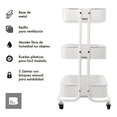 thumbnail image 3 of Carrito Organizador Carro Auxiliar Con Ruedas Estanteria Blanco Malubero Malu1472, 3 of 3