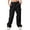 Black, variant on Cargo Sweatpants for Women 2026 Fall Winter Elastic High Waist Wide Straight Leg Casual Loose Sweat Pants with Pockets