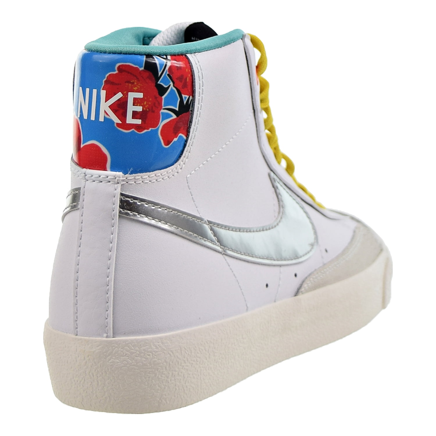 Nike Blazer Mid '77 (GS) Big Kids' Shoes White-Washed Teal-Metallic Silver dq7773-100