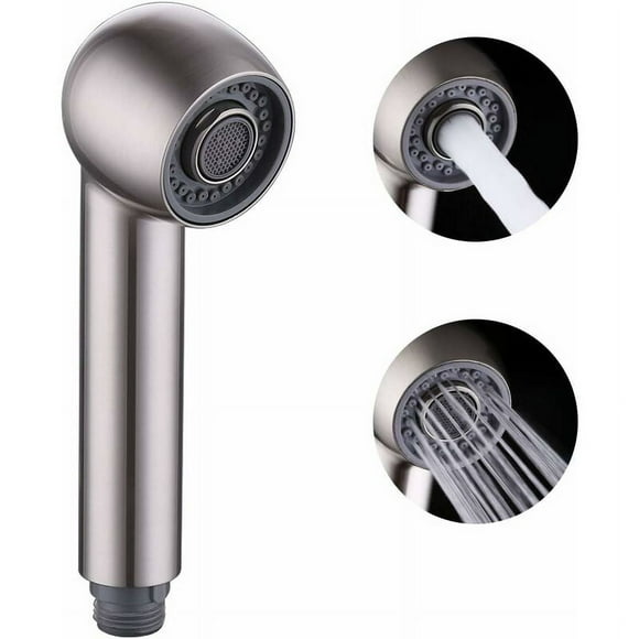 Elegant Kitchen Faucet Head Replacement, Pull Out Sprayer Head for Sink Faucet, Functional and Stylish Brushed Nickel Finish