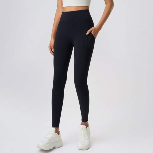 WILLBEST Pantalones de Yoga de Alto Rendimiento para Mujer con Bolsillos Laterales, Mallas Elásticas para Gimnasio, Mallas de Entrenamiento Suaves Y Cómodas. Extra Grande