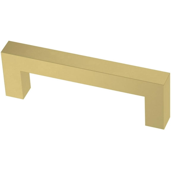 Franklin Brass Simple Modern Square Pull 3" Satin Gold Cabinet Pull 30 Pack
