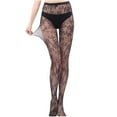 thumbnail image 2 of Collants pour Femmes Grande Taille Pantalons pour Femmes Aguichant Leggings en Maille Transparente Grande Taille Bas Résille Résille Collants Transparents pour Femmes, 2 of 3