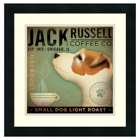 Amanti Art Framed Print - Jack Russell Coffee Co. by Stephen Fowler