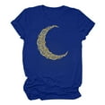thumbnail image 5 of Penkiiy Muslim Ramadan T-Shirt for Women Women's Cute Graphic T-Shirts Crewneck Short Sleeve Moon PrintCasual Tee Tops 3XL Blue, 5 of 6