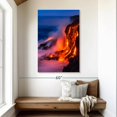 thumbnail image 2 of Elephant Stock Kilauea Lava Falls Wall Art - Vertical Canvas Wall Art - Living Room Wall Decor - Nature Canvas - Blue And Orange Decor - 32" x 48", 2 of 8