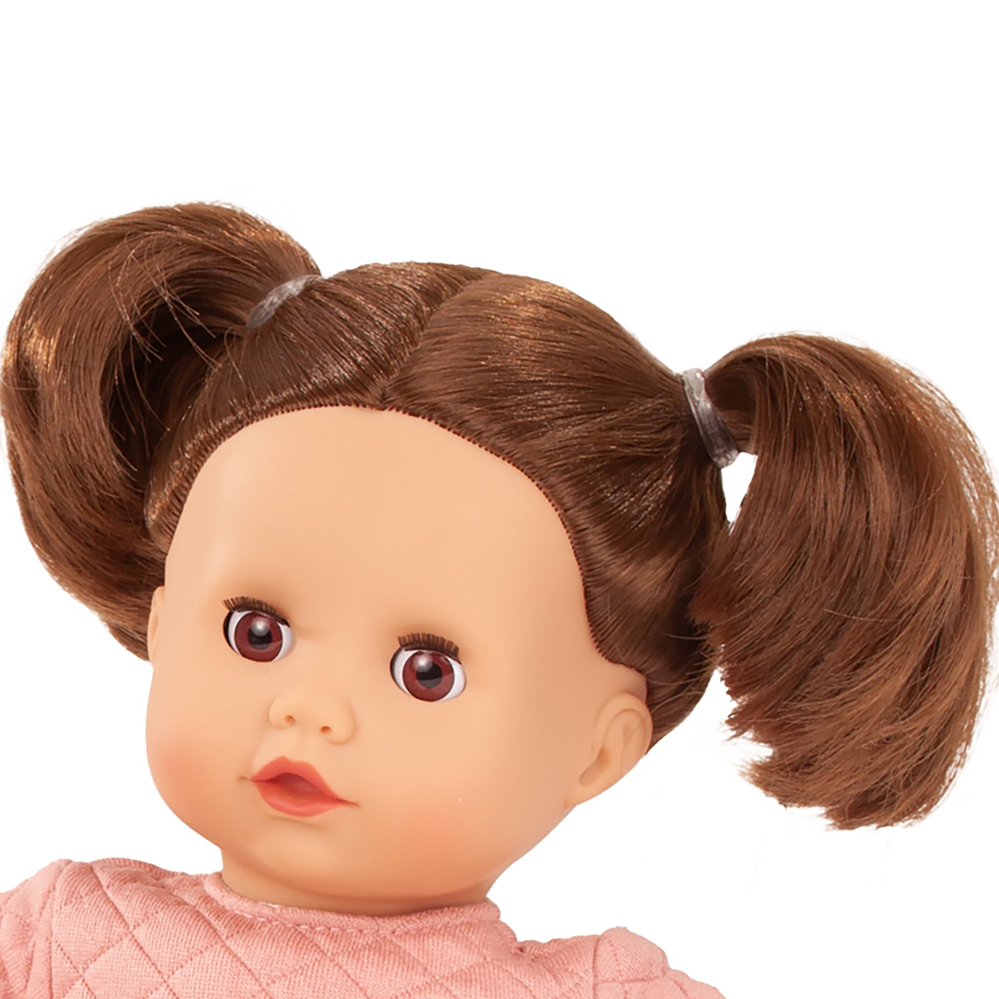 Gotz: Muffin: Bear - 13" Doll, Peachy Pink & Beige Quilted Tunic, Sherpa Earmuffs-Slippers, Brown Hair, Sleepy Eyes-Soft Body, Collectible Toy Kids 3+