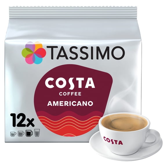 Tassimo Costa Americano Coffee Pods X12 108G Imported from Britain