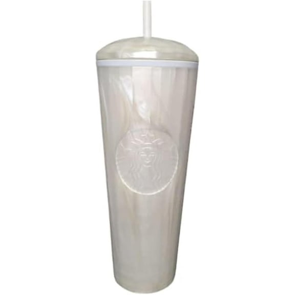 Starbucks White Pearl Dome Kaleidoscope 2022 Tumbler Cold Cup Venti 24oz