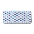 thumbnail image 1 of Watercolor Computer Mouse Pad, Vintage Polka Dots Motif with Different Shades on Blue Tones Soft Funky Artwork, Rectangle Non-Slip Rubber Mousepad X-Large, 35" x 15", Multicolor, by Ambesonne, 1 of 2