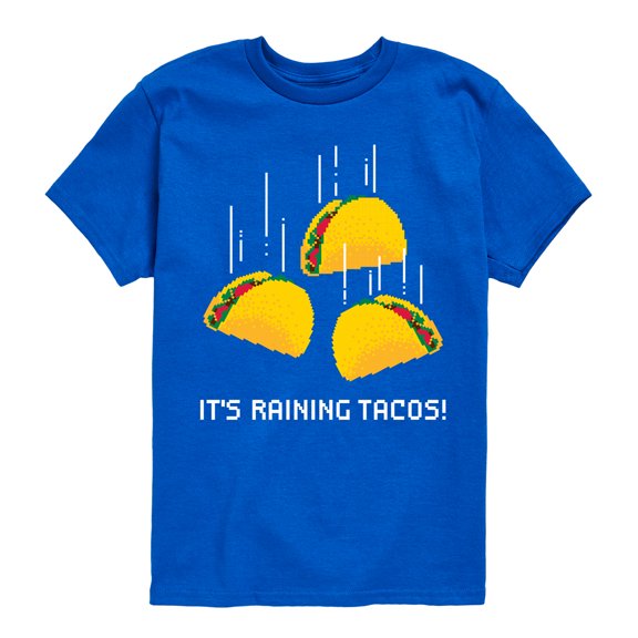 Instant Message - Its Raining Tacos - Youth Short Sleeve Graphic T-shirt