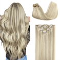 thumbnail image 1 of Extensiones de cabello GOO GOO, cabello humano real, 22 pulgadas, 170 g, rubio ceniza, 1 of 9