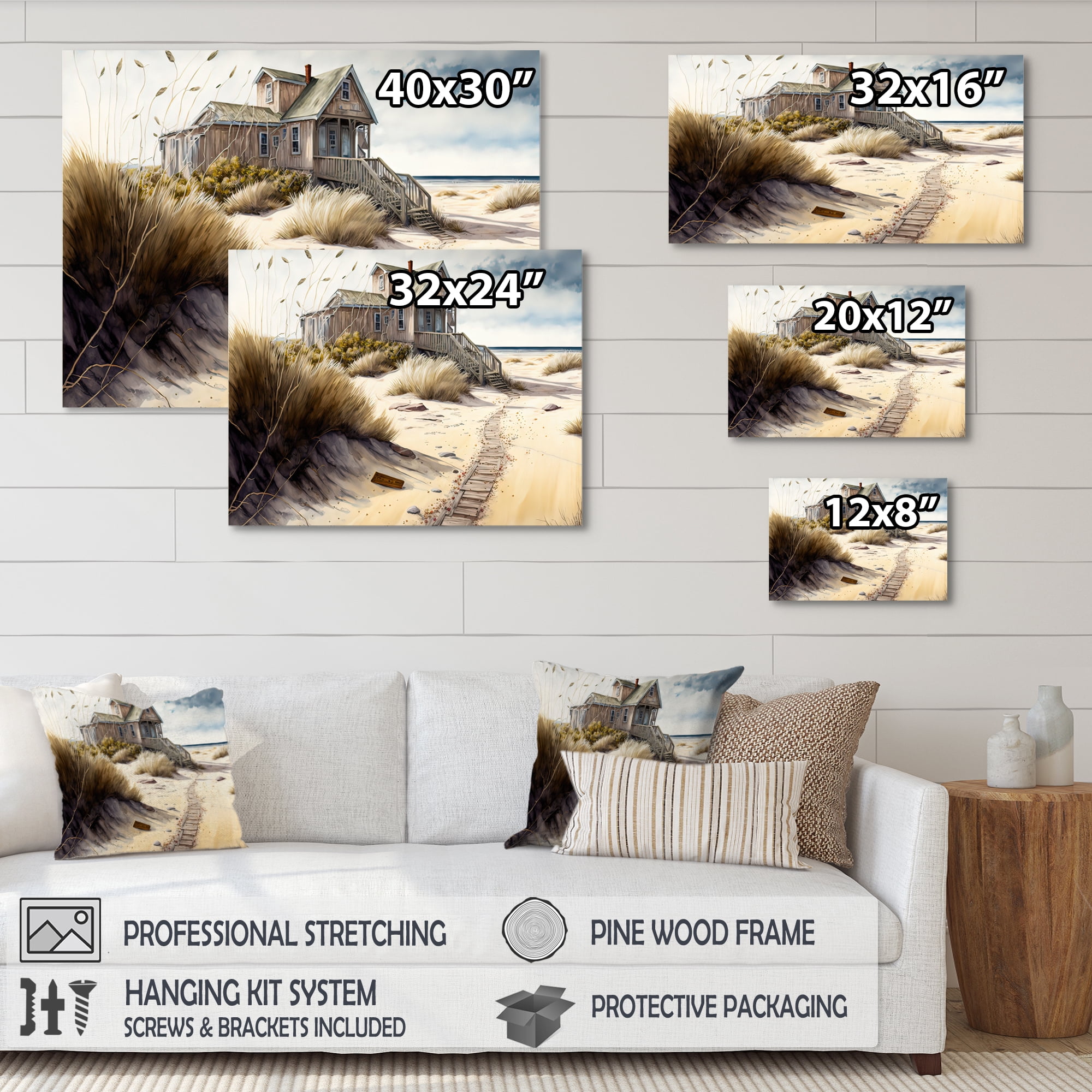 Designart Old Fishing Port II Canvas Wall Art