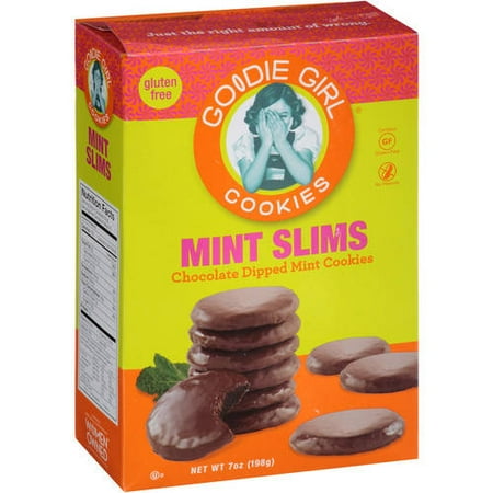 Santas Goodie Box - Goodie Girl Mint Slims Chocolate Dipped Mint Cookies, 7 oz
