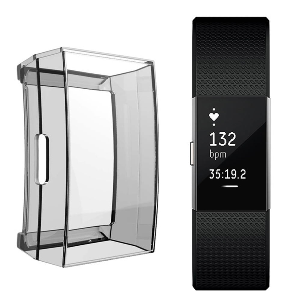 Ultrathin Soft TPU Full Screen protector Clear Case Cover For Fitbit Charge 2 US 