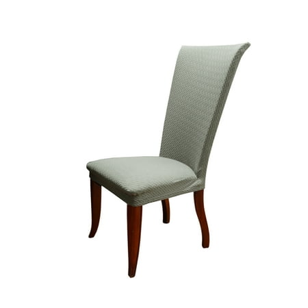 Dining Chairs Cover Linen Store Basket Weave Texture Dining Chair Cover, Stretch Form Fitting Fabric Parson Chair Slipcover (Gray) ()