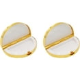 thumbnail image 3 of Set of 2 Semi Circular Pocket Purse Pill Box & Organizer With Dual Compartments (Gold Heart), 3 of 4