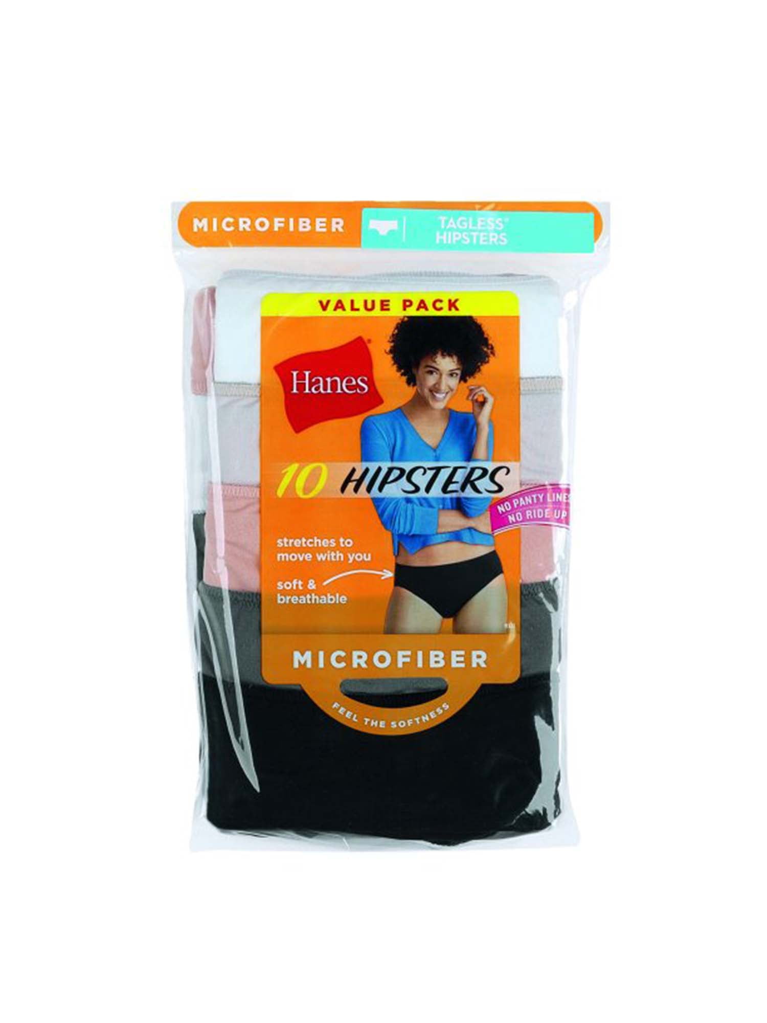 Hanes Cool Comfort Women`s 8-Pack Microfiber Hipster Panties, M841AS, 9 :  : Clothing, Shoes & Accessories
