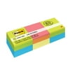 Post-it® Notes Cube, 1 7/8 in. x 1 7/8 in., Assorted Bright Colors, 400 Sheets/Cube, 3 Cubes/Pack