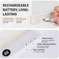 thumbnail image 7 of Flat Book Light, Rechargeable LED Reading Light with 3 Colors & Timer, Dimmable Full Page Panel Clip-On Light for Reading in Bed at Night, 7 of 7