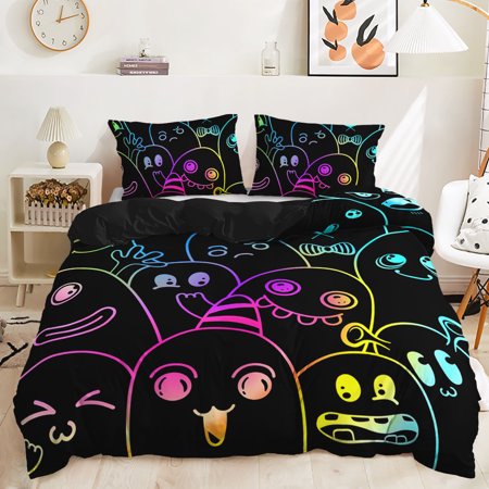 Hosima 3 Piece 3D Digital Printed Duvet Cover Full Size Bedroom Decorative Bedding Set,DEC51-King