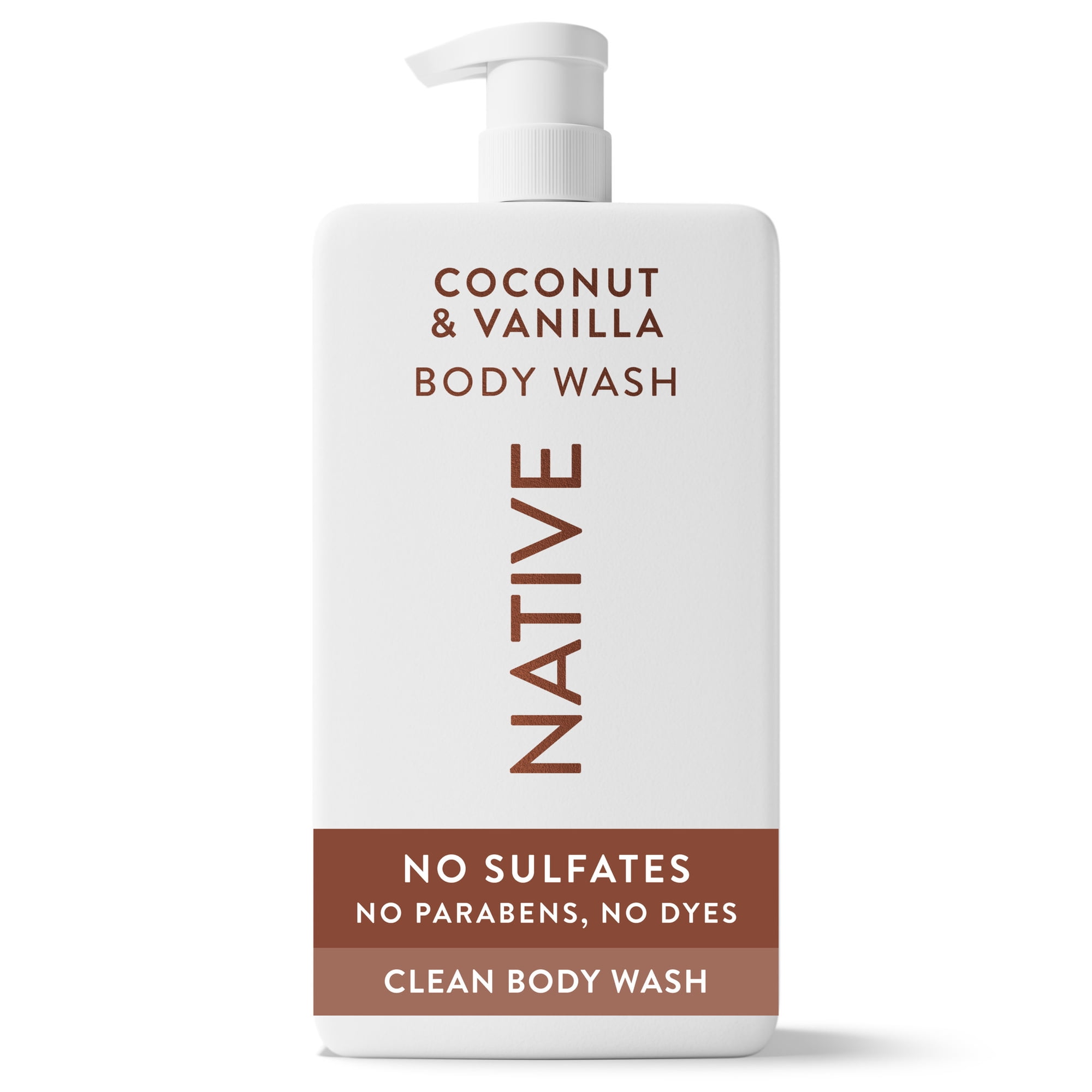 Native Body Wash, Sulfate Free, Naturally Derived Ingredients, 24hr Freshness, Coconut & Vanilla, 36 fl oz