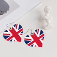 thumbnail image 5 of Heart Earrings Union Jack Dangling Heart Drop Earrings For Women Love Dangle Earrings Gift, 5 of 6