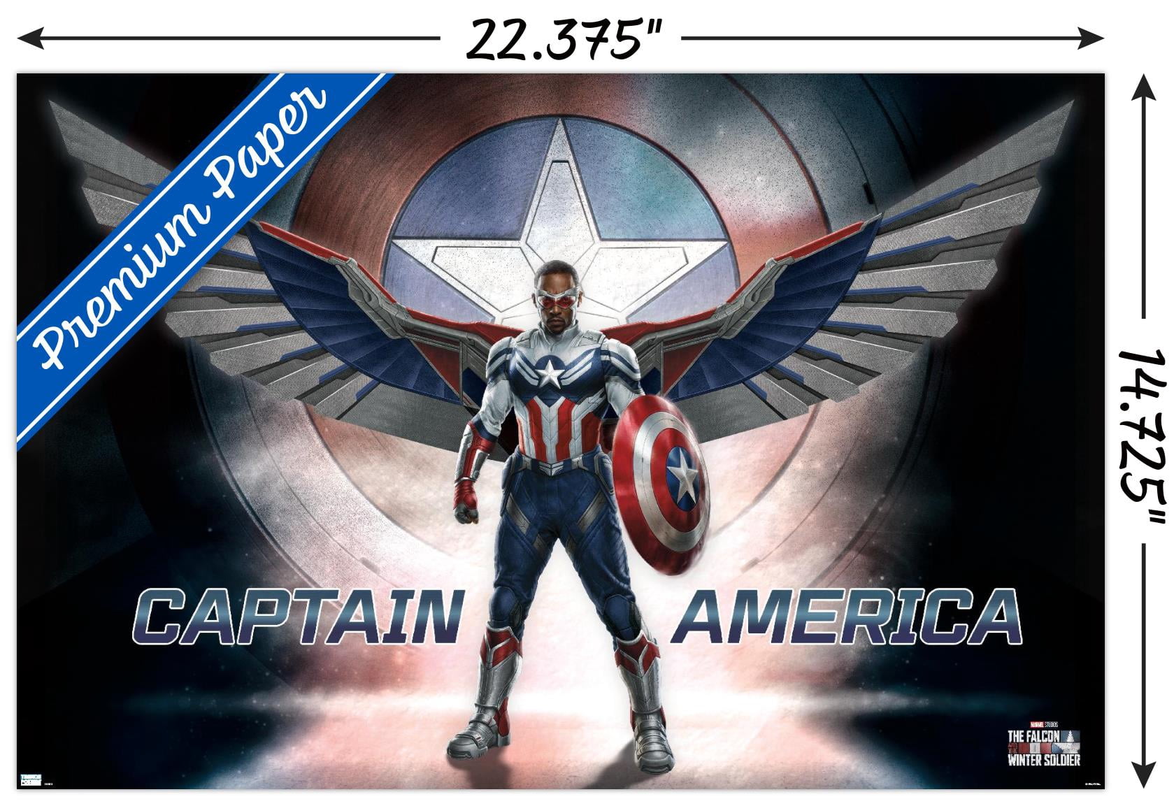 Marvel Falcon and Winter Soldier - Falcon Wings Wall Poster, 14.725" x 22.375"